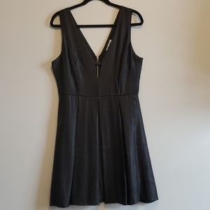 She & Sky Black Shimmer, Deep V, Mini Dres…